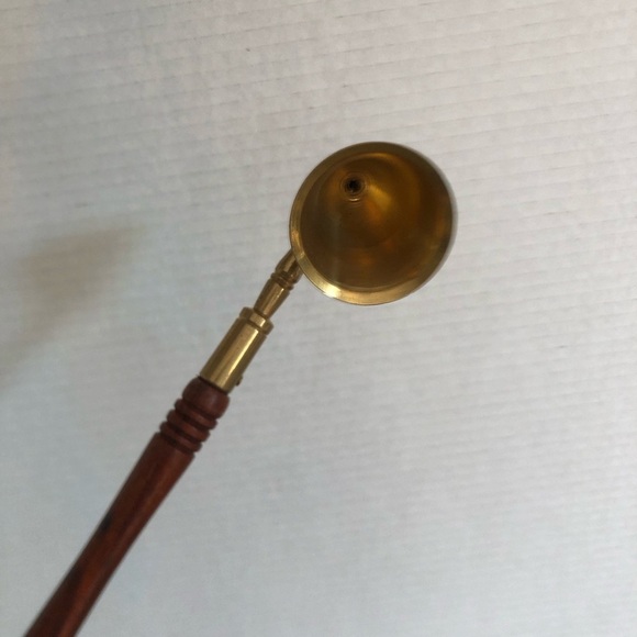 Vtg Brass and Wood Candle Snuffer - Picture 10 of 16